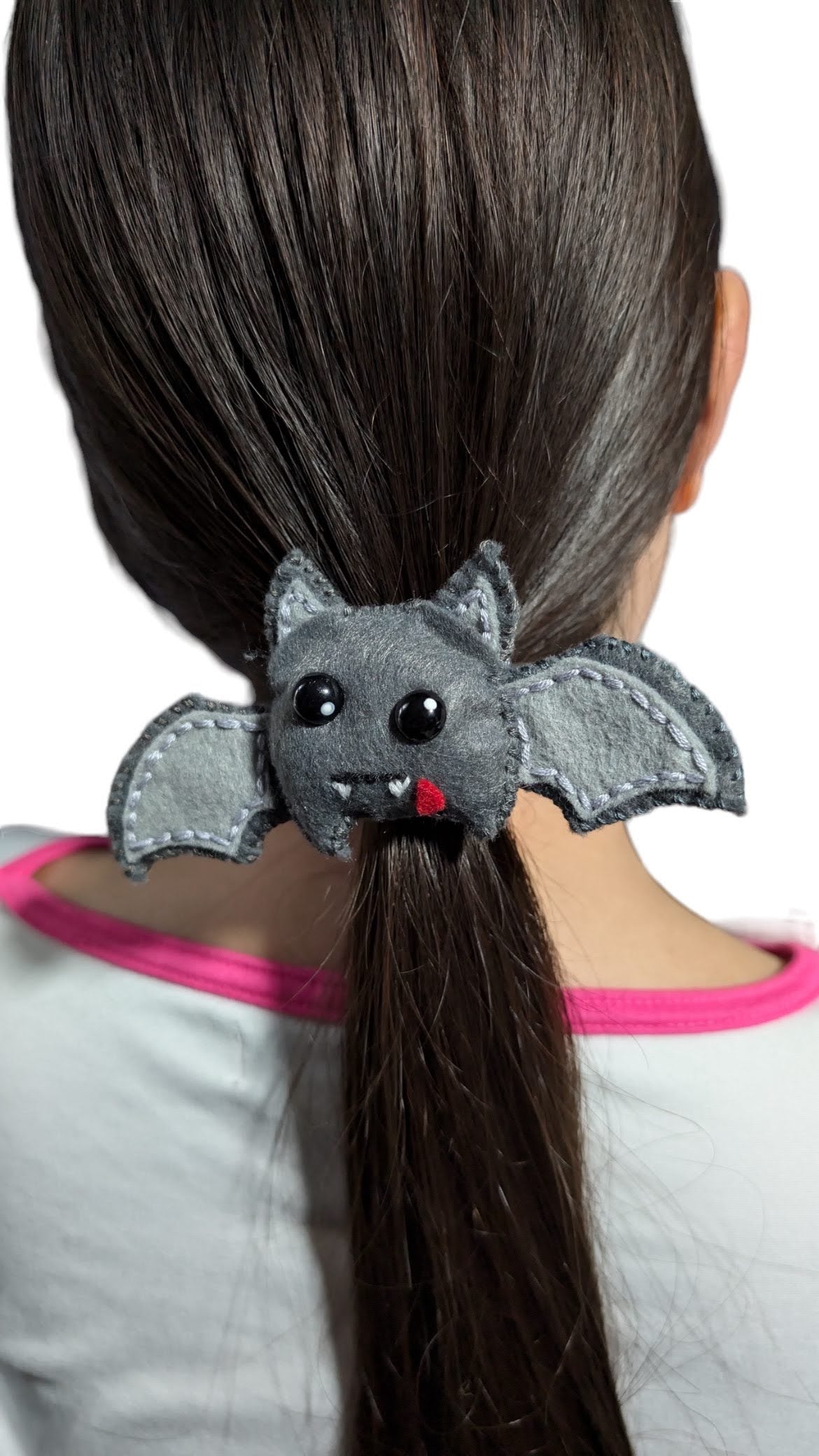 Bat Hair Tie, Magnet, Pin or Keychain