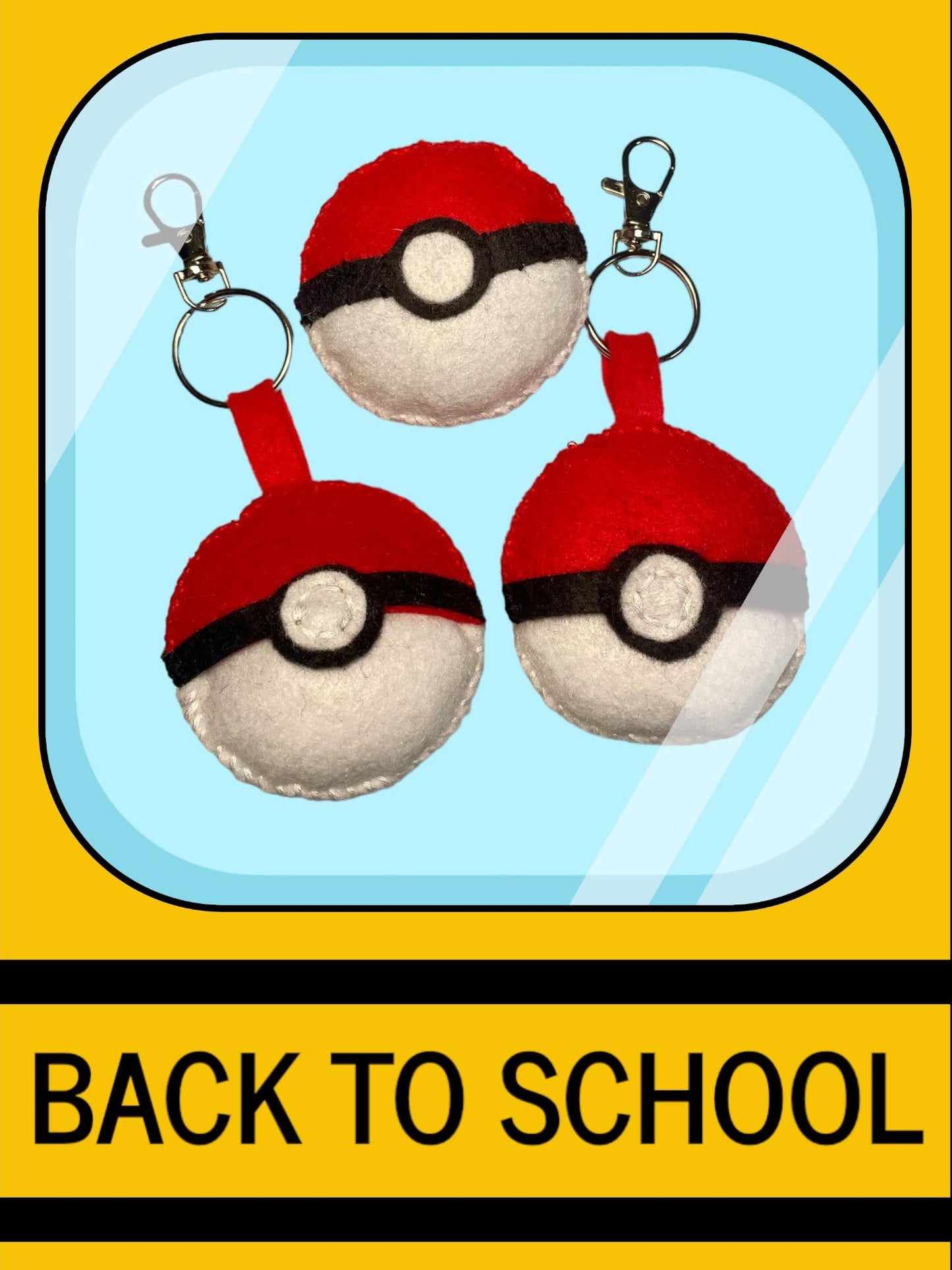 Pokeball Magnet, Keychain or Pin