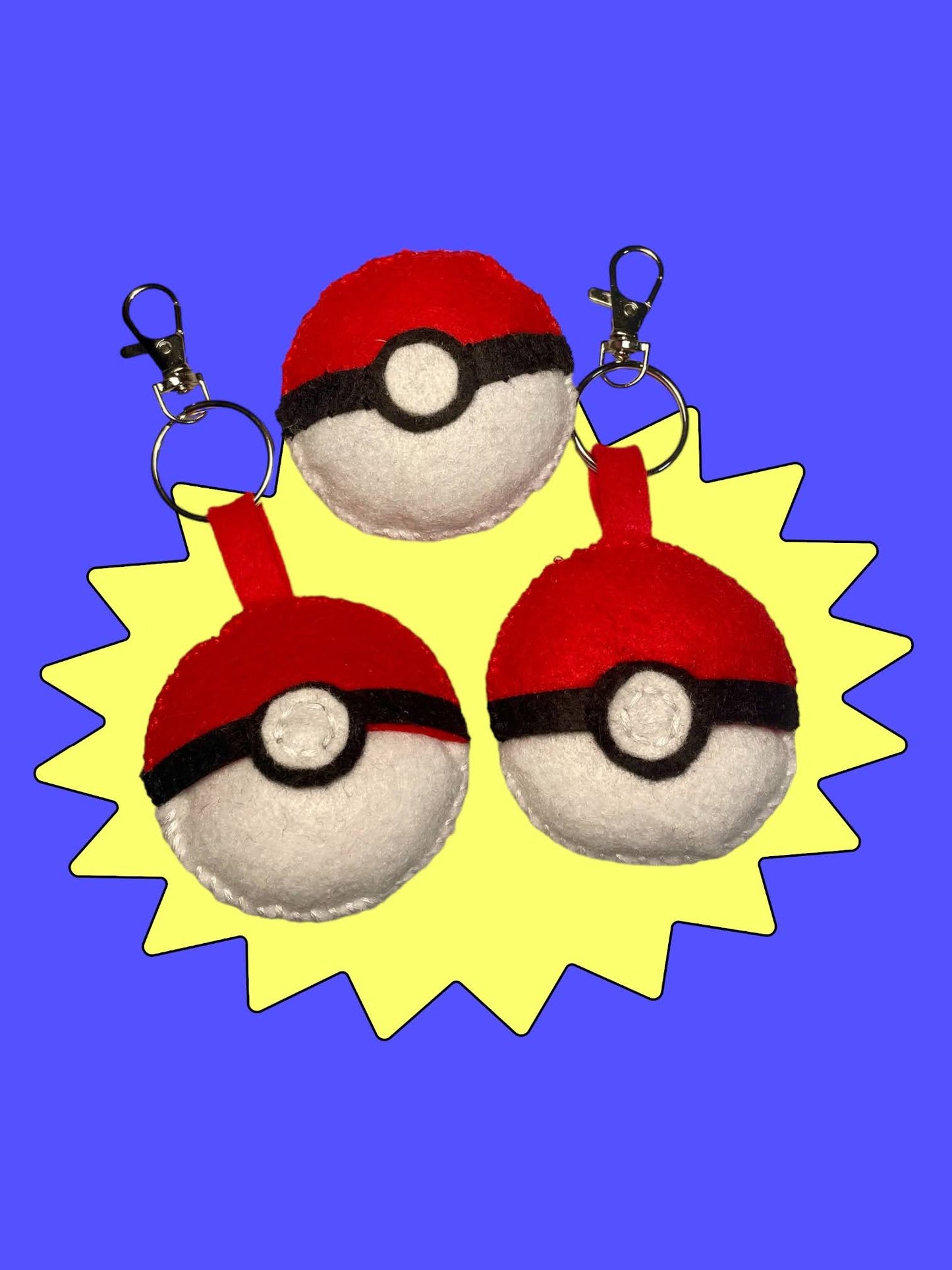 Pokeball Magnet, Keychain or Pin