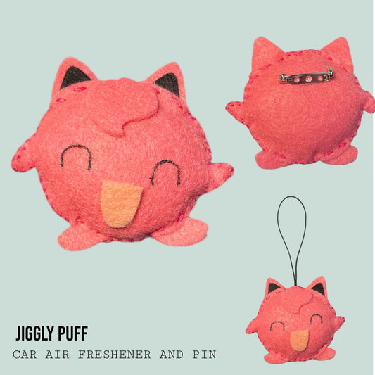 Jiggly Puff- Car Air Freshener, Pin or Magnet